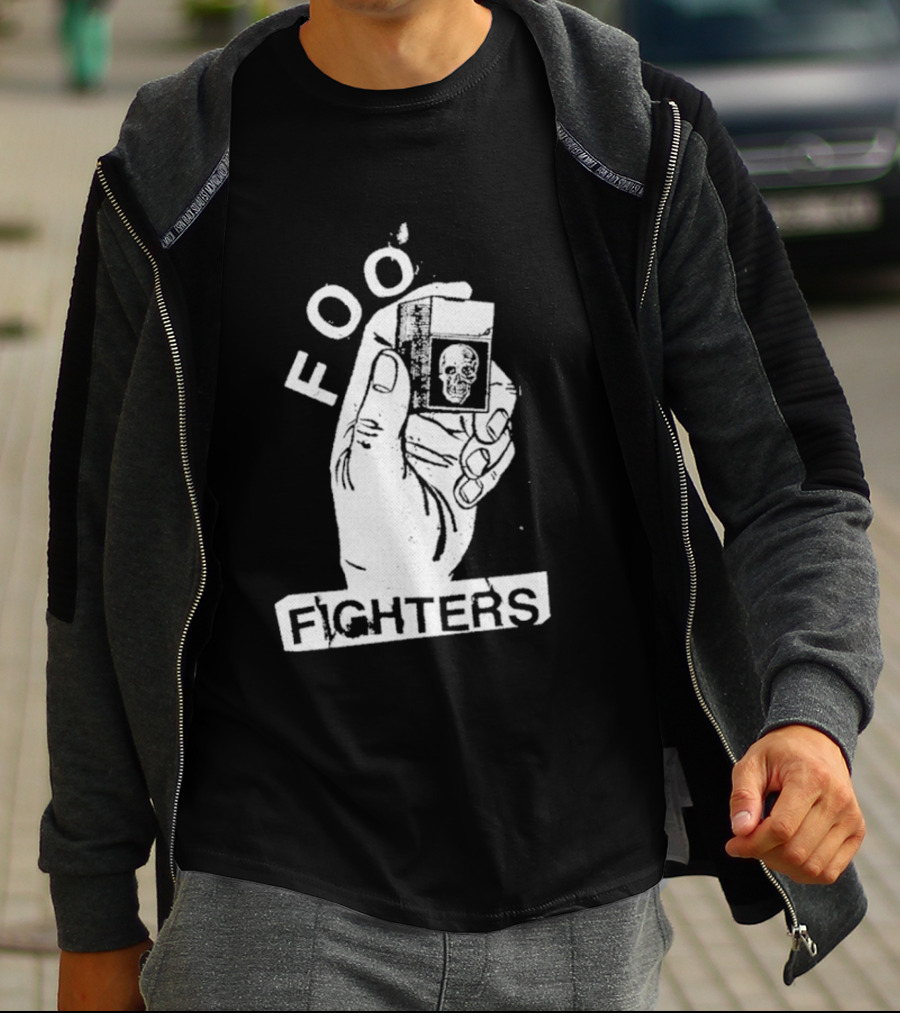 Foo Fighters Hand Holding Lighter Image Choose Your Colour T-Shirt