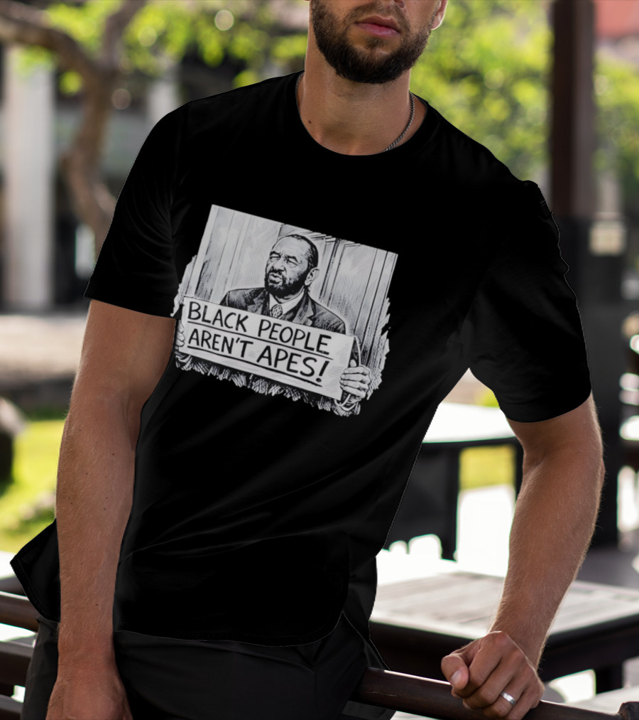 Black People Aren't Apes Black Men And Holding Sign Sketch T-Shirt