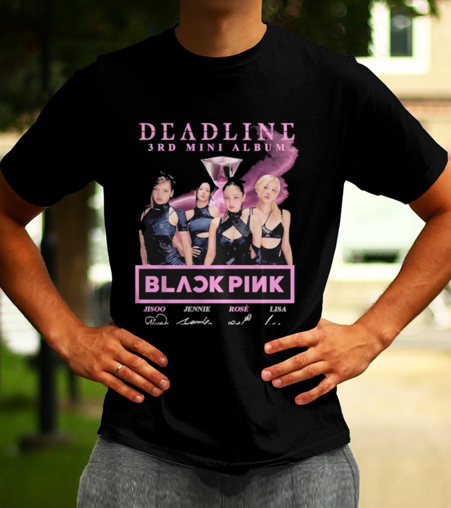 BlackPink Deadline 3rd Mini Album Jisoo Jennie Rosé Lisa T-Shirt