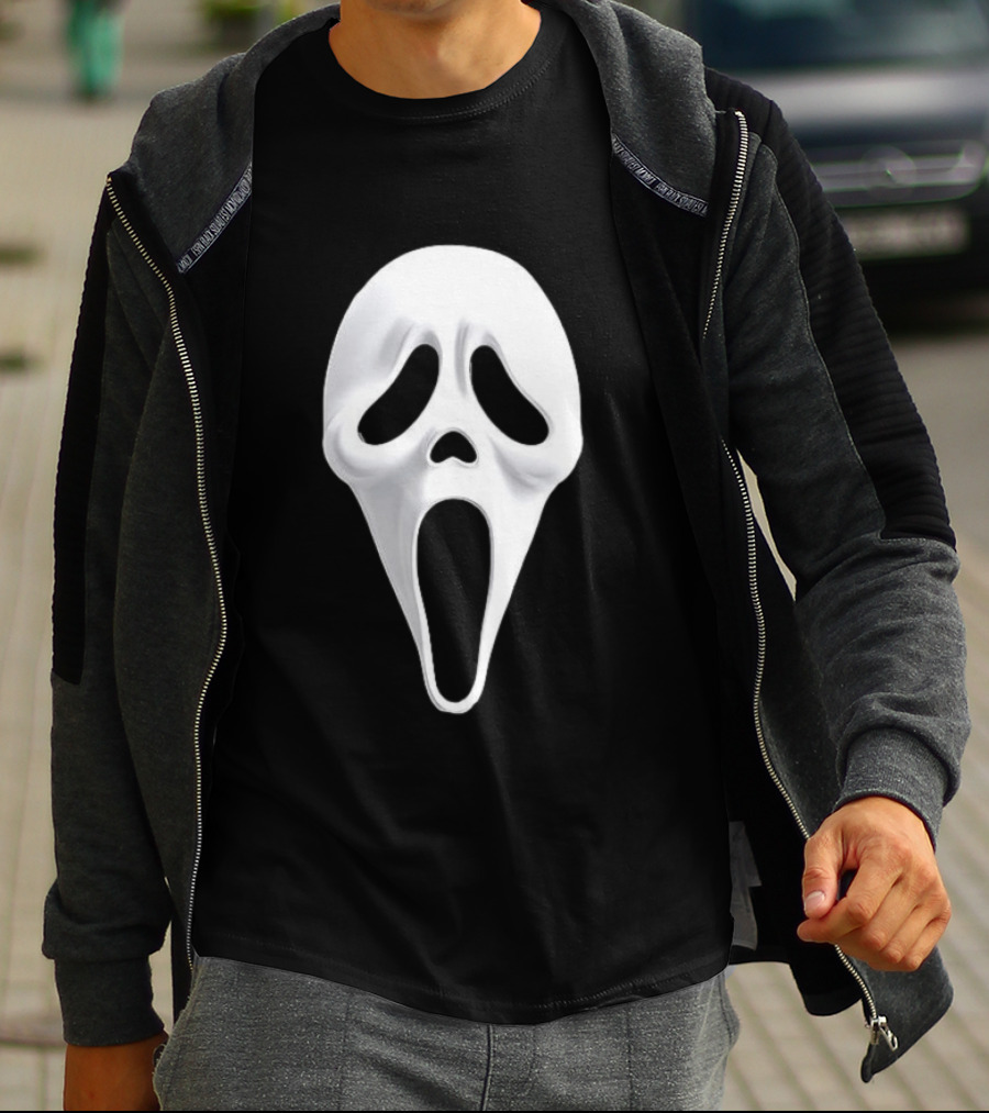 Ghost Face Scream Mask Iconic Horror Villain T-Shirt