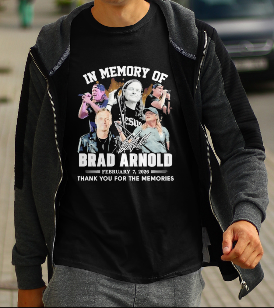 In Memory Of Brad Arnold February 7 2023 Thank You For The Memories T-Shirt