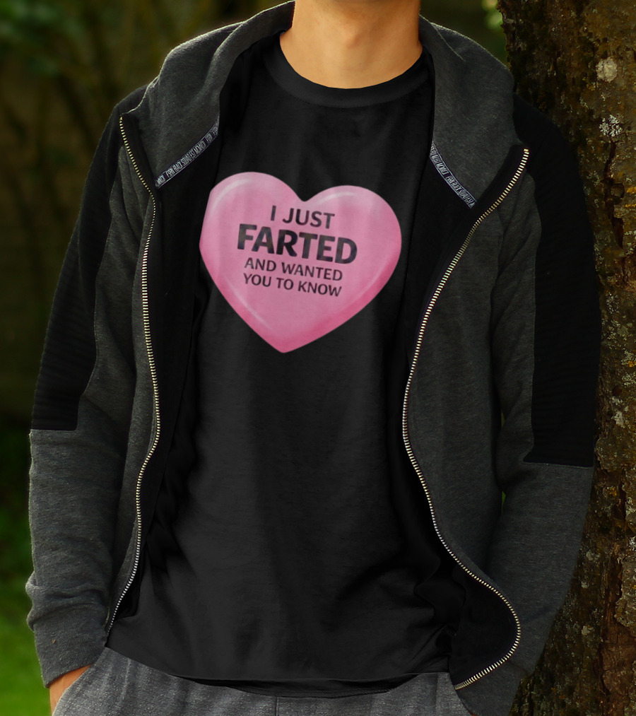 I Just Farted And Wanted You To Know Pink Heart T-Shirt