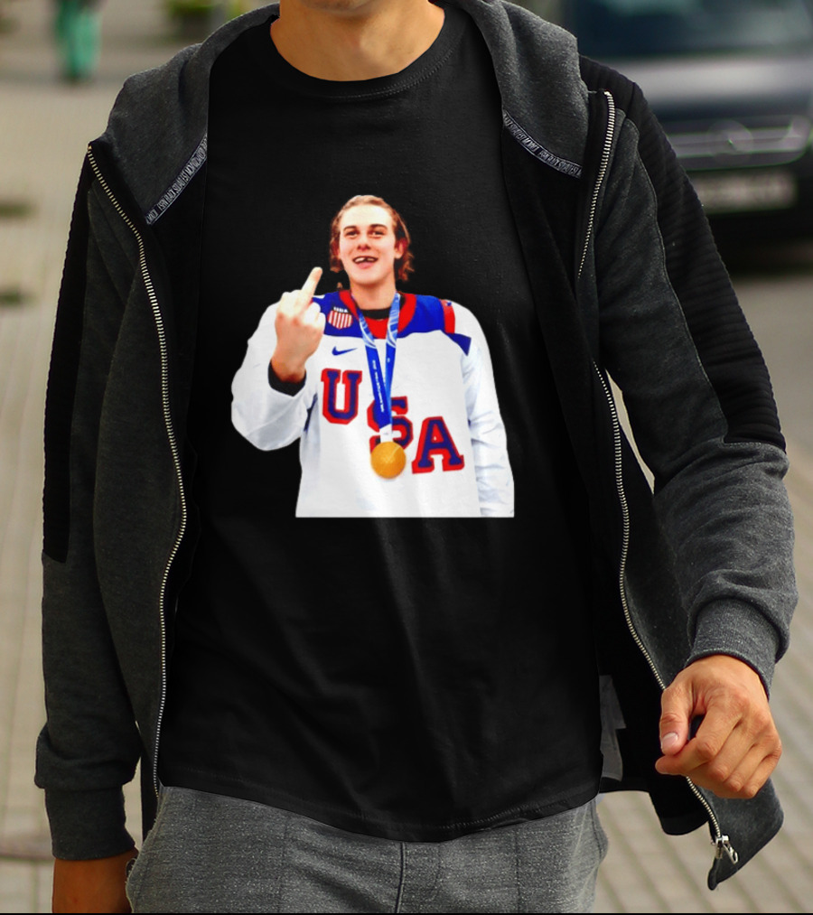 USA Gold Medal Middle Finger Olympic 2026 T-Shirt