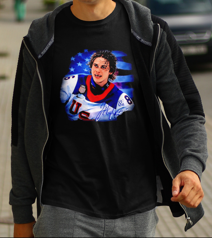 Jack Hughes US Flag Team USA Winter Olympics 2026 T-Shirt