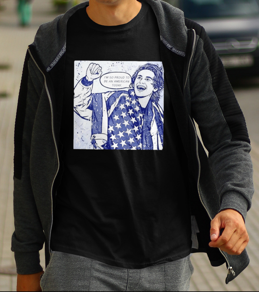 Jack Hughes USA I'm So Proud To Be An American Today T-Shirt