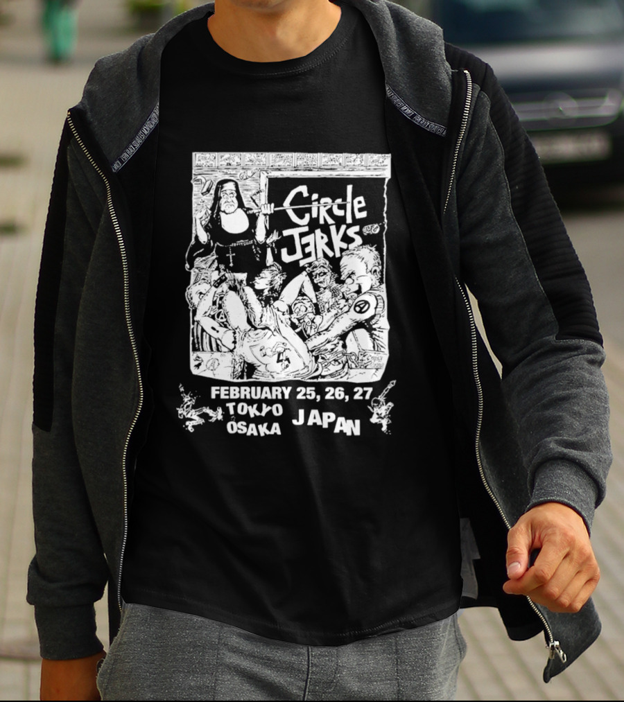 Circle Jerks Tokyo Osaka Japan Tour February 25 26 27 Classroom 2026 T-Shirt