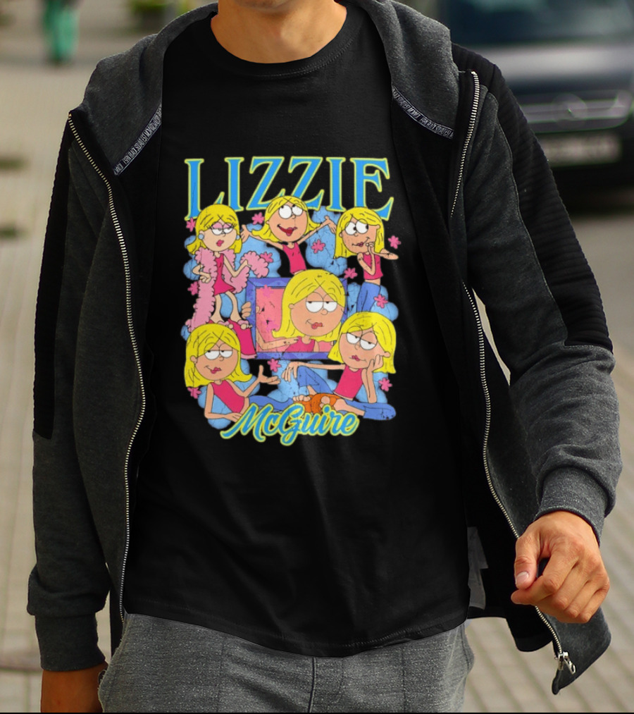 Lizzie McGuire Cartoon Characters Graphic Featuring Lizzie T-Shirt