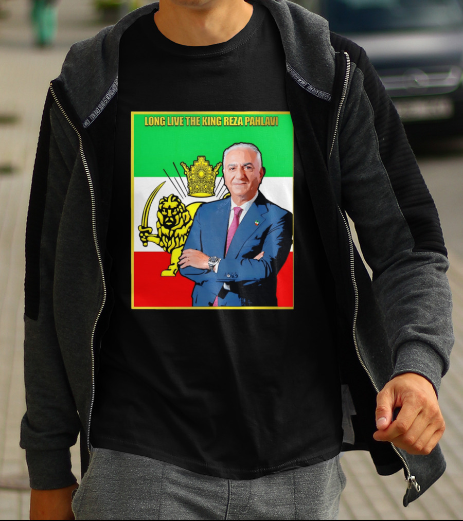 Long Live The King Reza Pahlavi Iranian Flag Lion T-Shirt