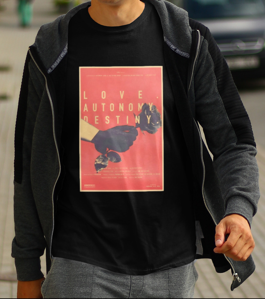 Love Autonomy Destiny Electric Dream Battery February 14th 2024 Hand Holding Flower T-Shirt