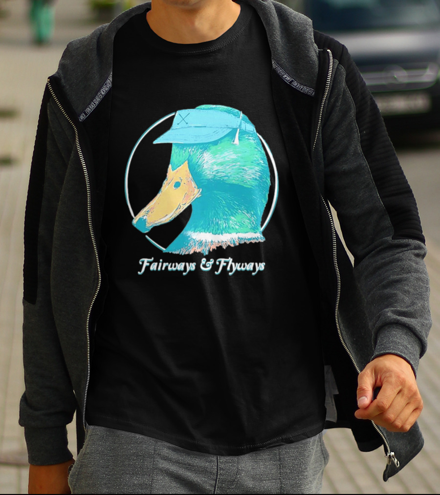 Fairways And Flyways Mallard Duck Head With Cap T-Shirt