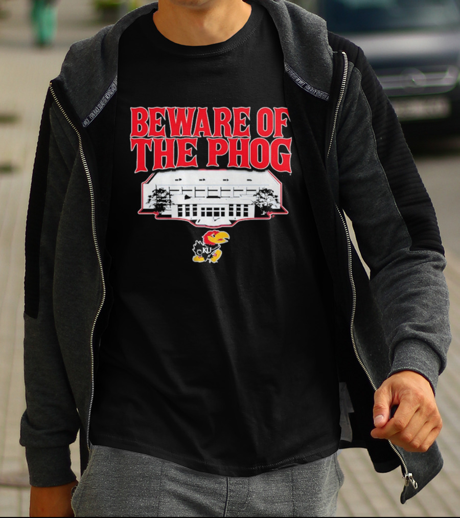 Beware Of The Phog Kansas Basketball Stadium Jayhawk T-Shirt