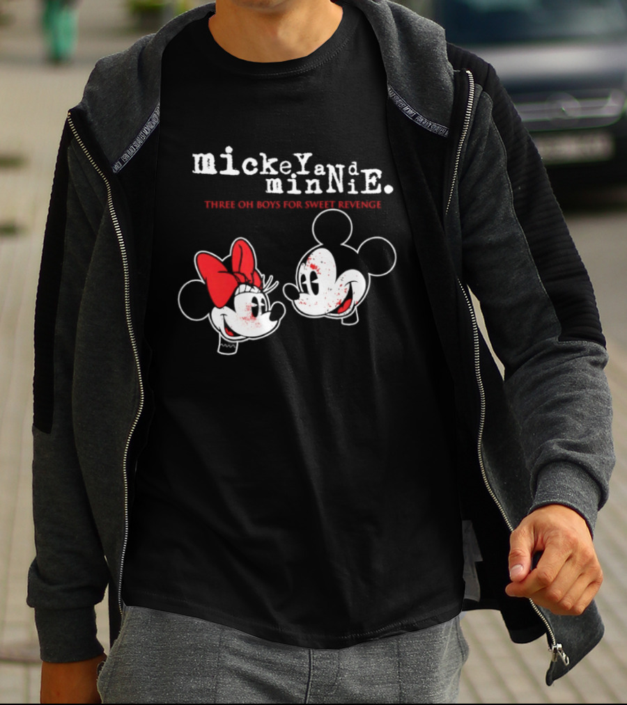 Mickey And Minnie Mouse Three Oh Boys For Sweet Revenge T-Shirt
