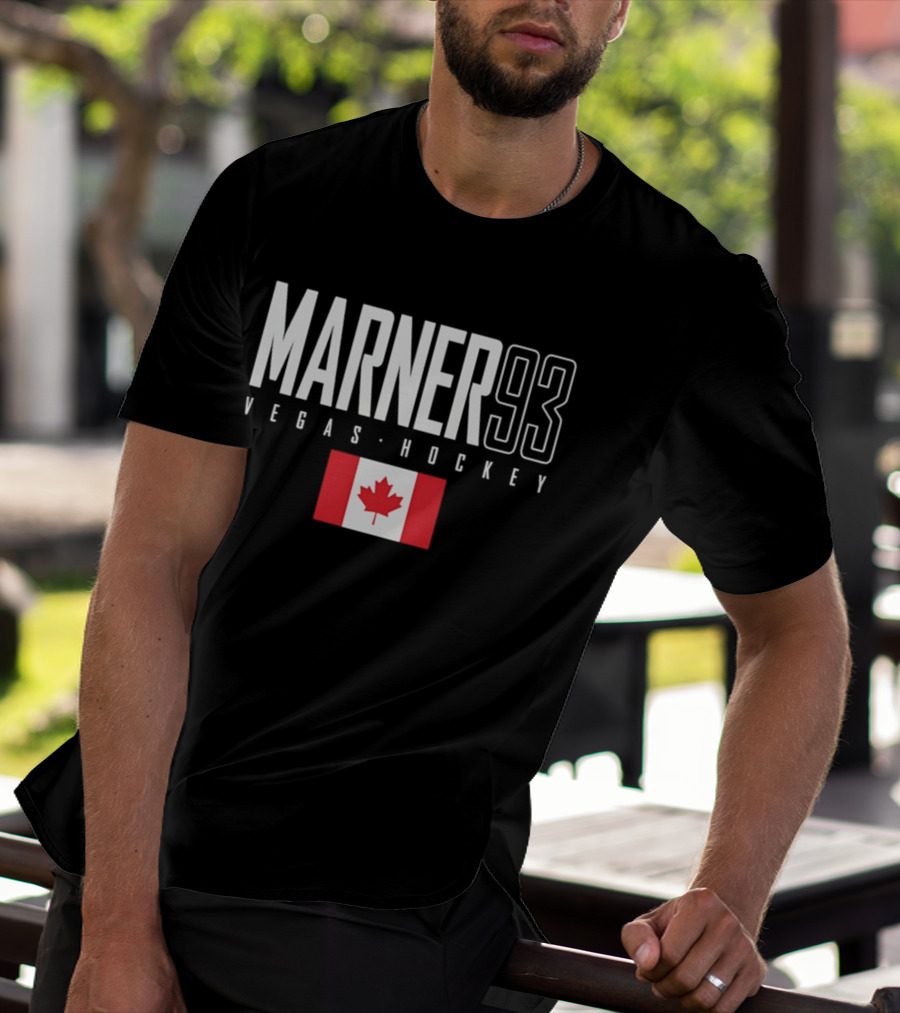 Mitch Marner 93 Vegas Hockey Canada Flag T-Shirt