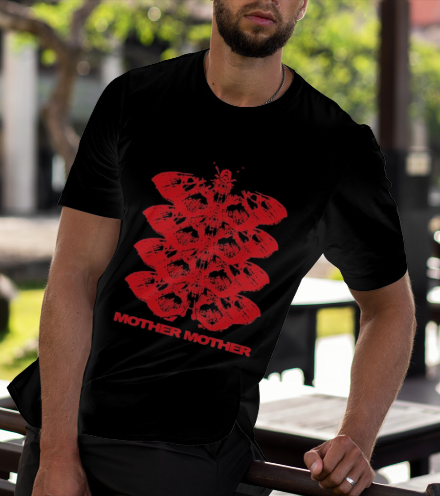 Mother Mother Red Moth Symmetrical T-Shirt