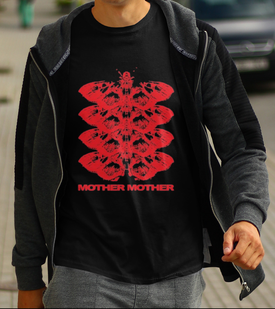 Mother Mother Red Moth Symmetrical T-Shirt