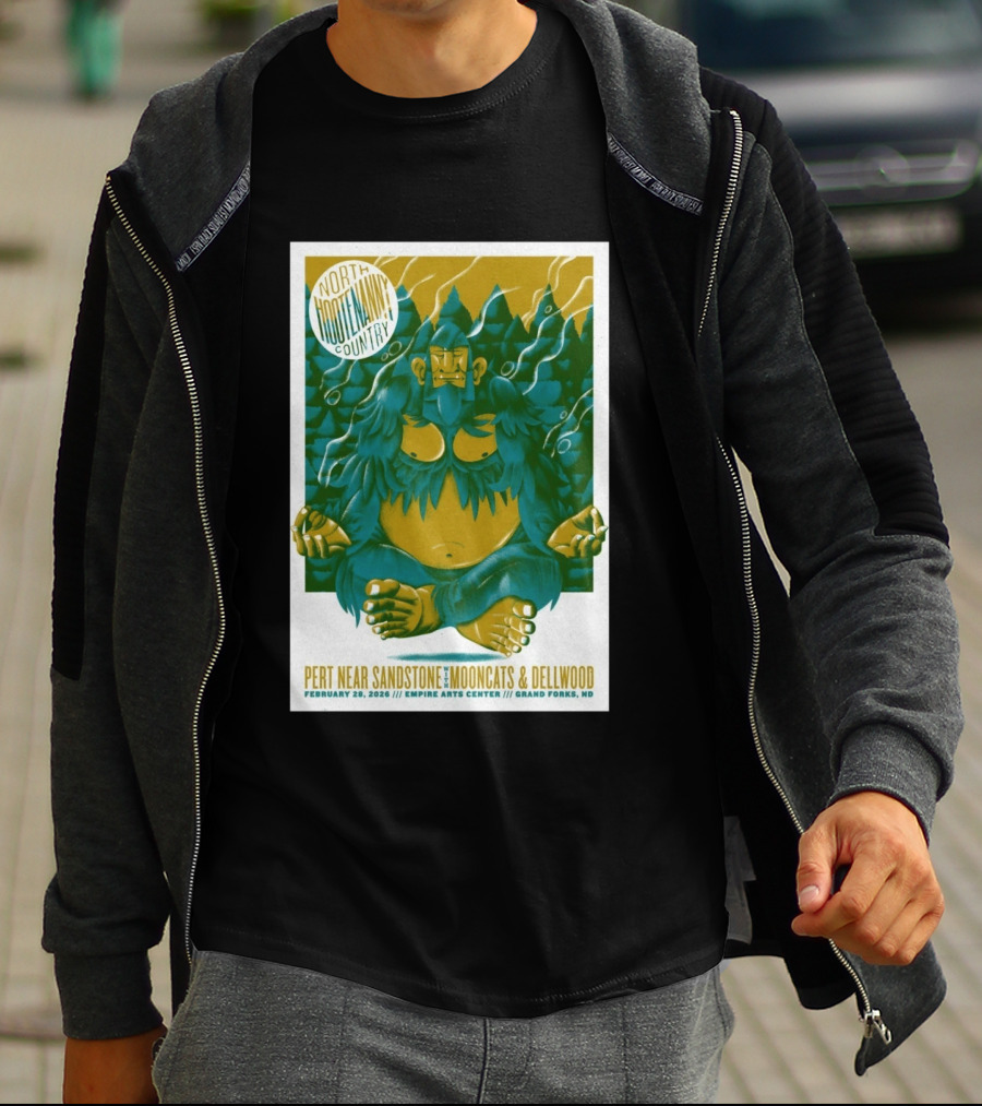 North Hootenanny Country Pert Near Sandstone MoonCats Dellwood Empire Arts Center Grand Forks ND February 28 2026 T-Shirt