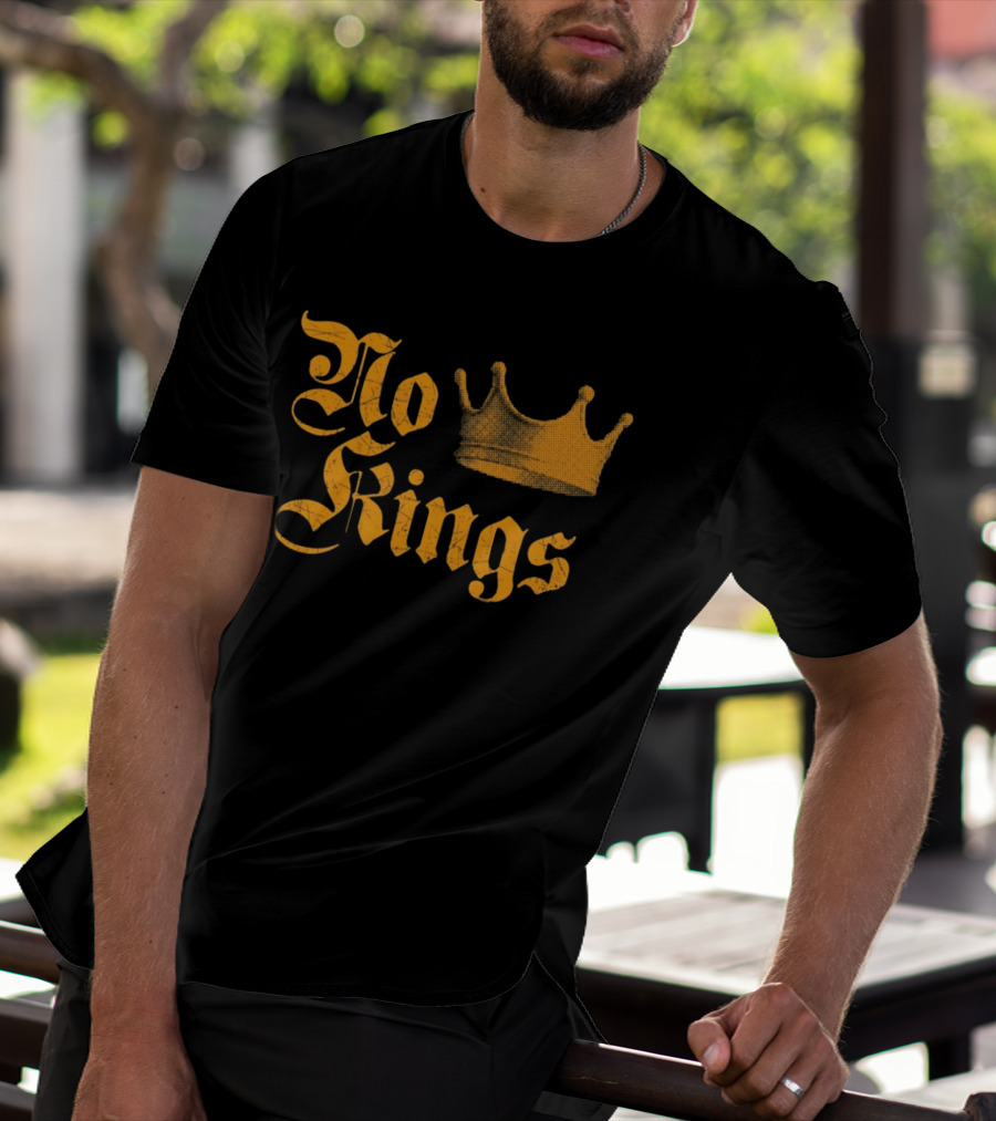 No Kings Since 1776 Gold Crown T-Shirt