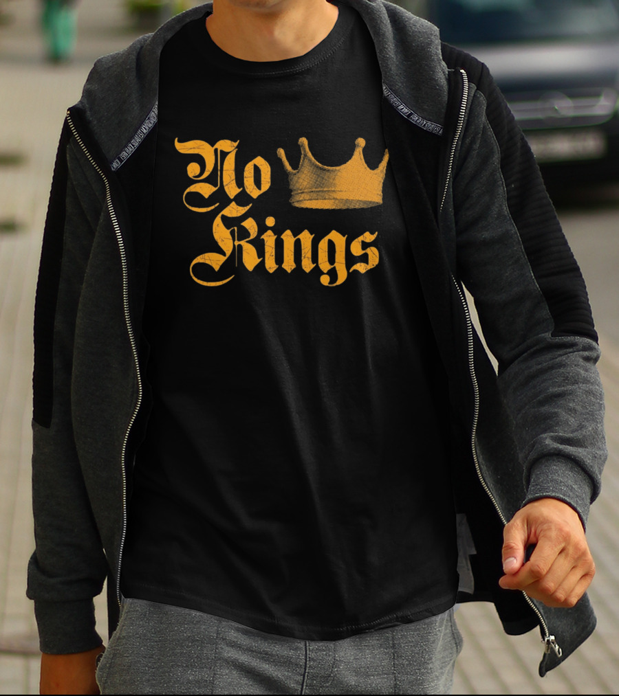 No Kings Since 1776 Gold Crown T-Shirt