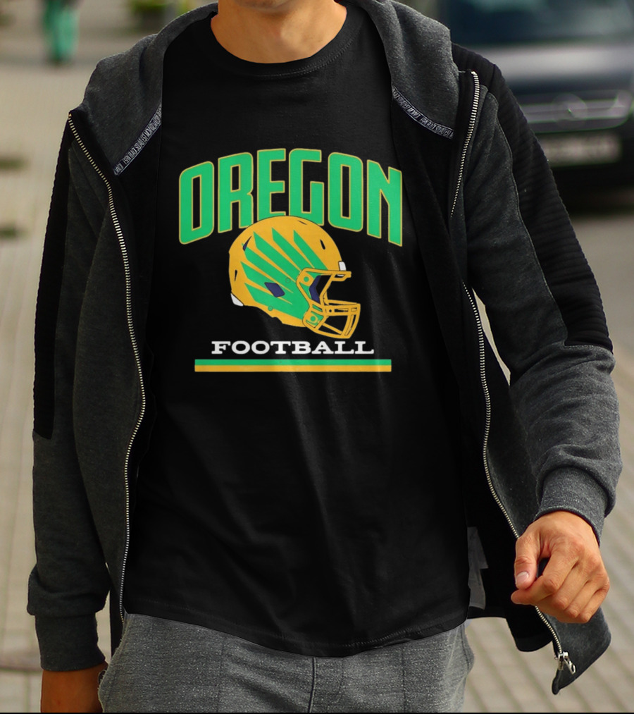 Oregon Ducks Football Team Helmet T-Shirt