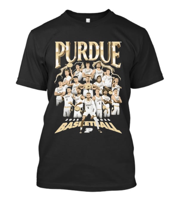 Purdue Boilermakers 2025 2026 Basketball Team Players Collage T-Shirt