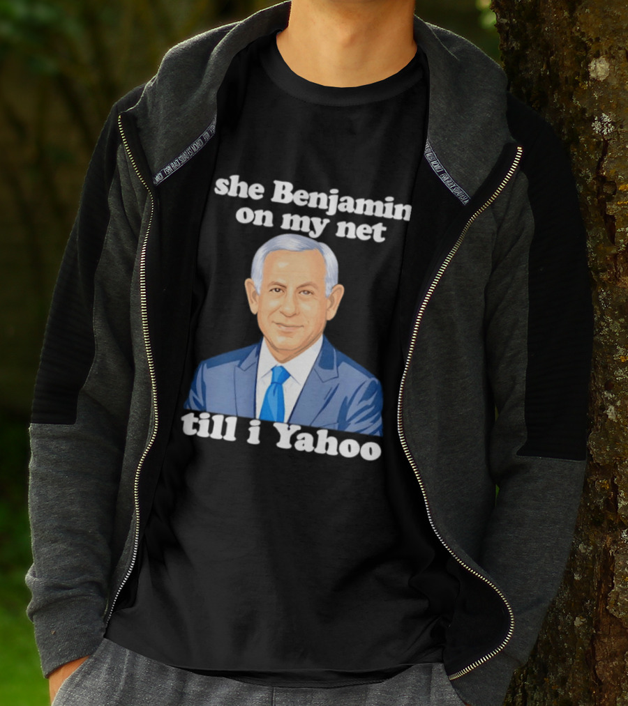 She Benjamin On My Net Till I Yahoo Cartoon Benjamin Portrait Blue Suit T-Shirt