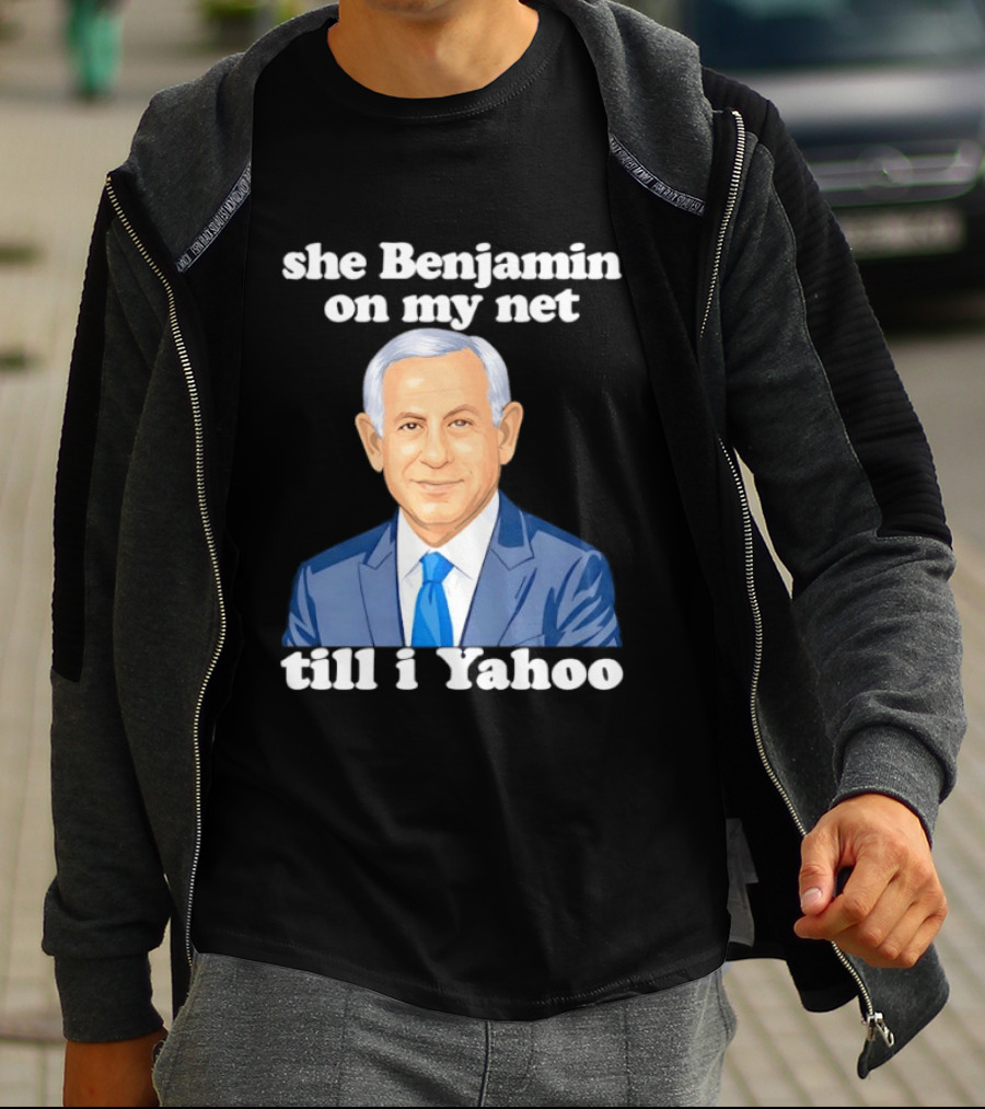 She Benjamin On My Net Till I Yahoo Cartoon Benjamin Portrait Blue Suit T-Shirt