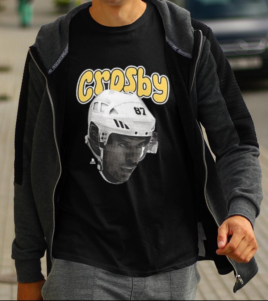 Sidney Crosby Pittsburgh Penguins Hockey 87 Big Face T-Shirt