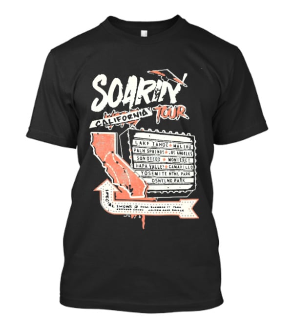 Soarin California Tour 2026 California Map And Airplane T-Shirt