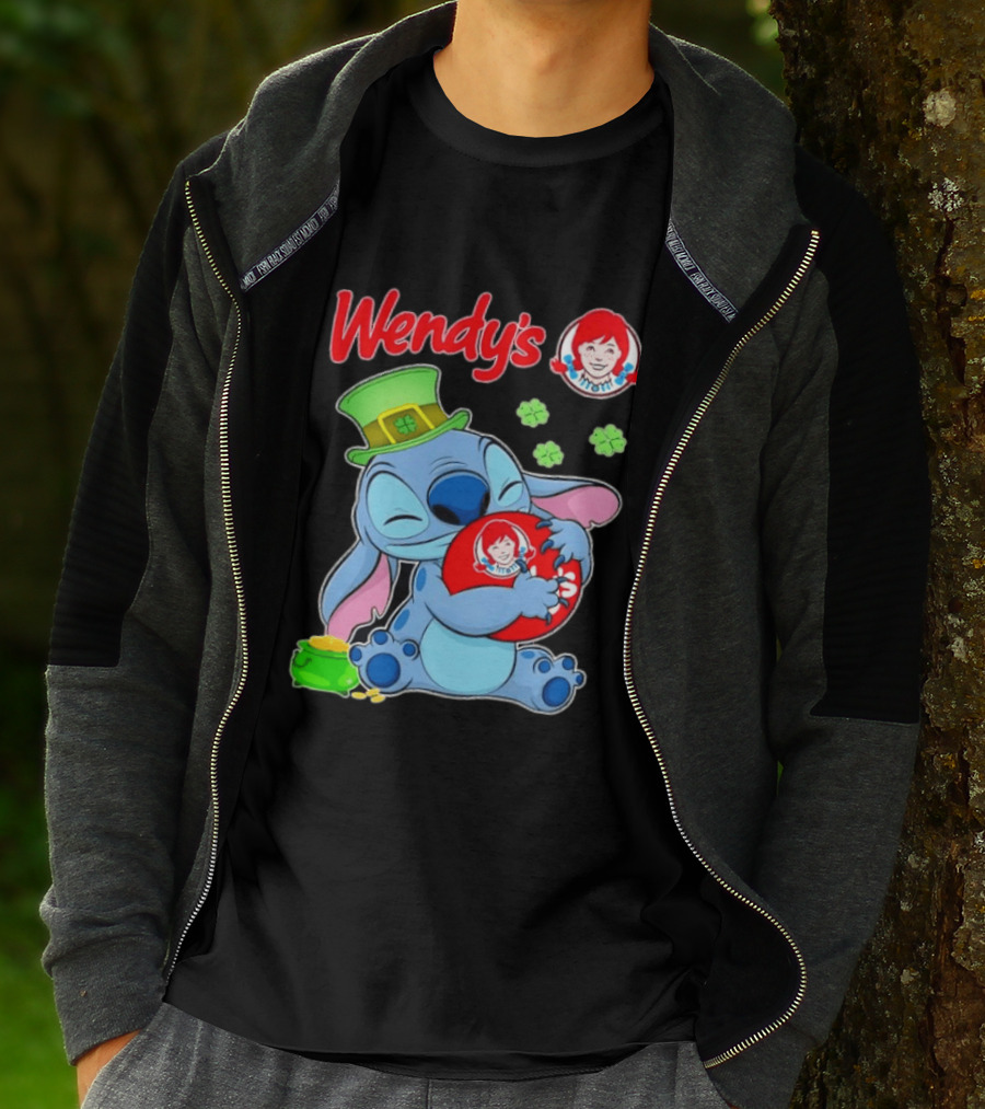 Wendy's Leprechaun Hat Stitch Hugging St Patricks Day T-Shirt