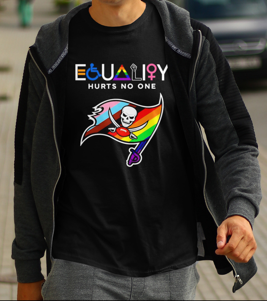 Tampa Bay Buccaneers Equality Hurts No One LGBTQ Pride Flag T-Shirt