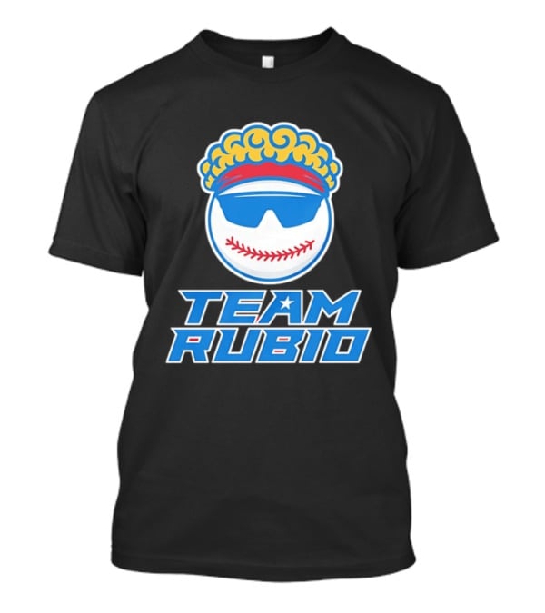 Team Rubio Baseball Puerto Rico Sunglasses Curly Hair T-Shirt