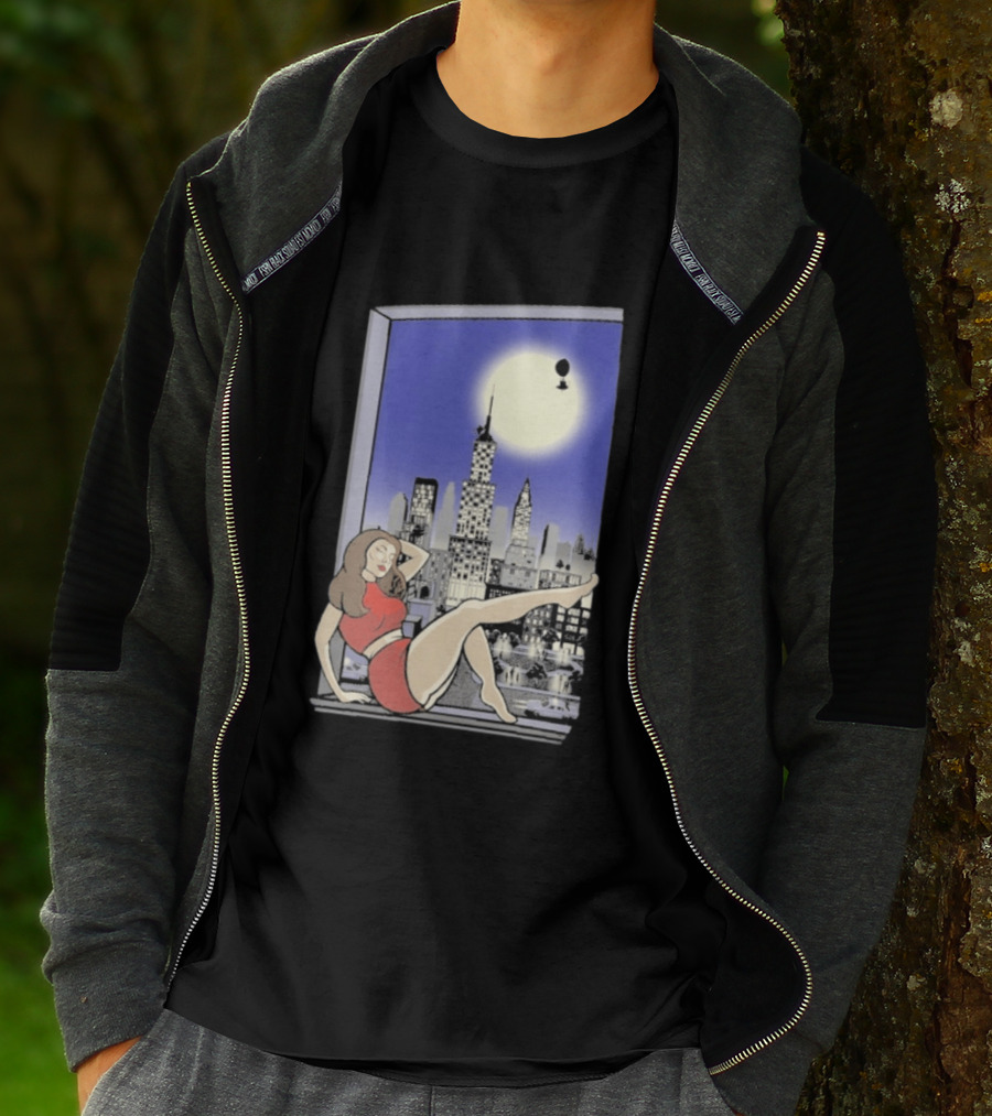Pauline TheSpaceVixen Urban Moonlit Cityscape T-Shirt