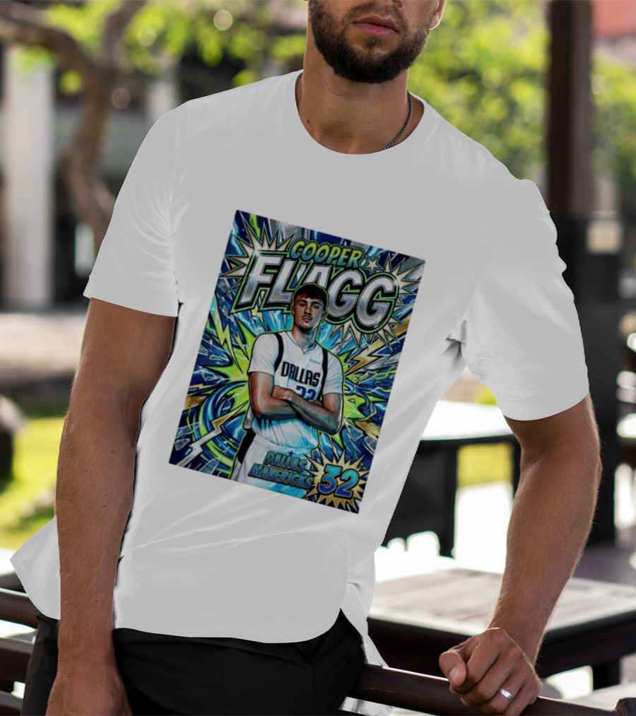 Cooper Flagg Dallas Mavericks 32 Comic T-Shirt