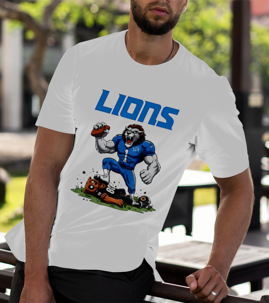 Detroit Lions Beat Bears NFL Rivalries Showdown T-Shirt