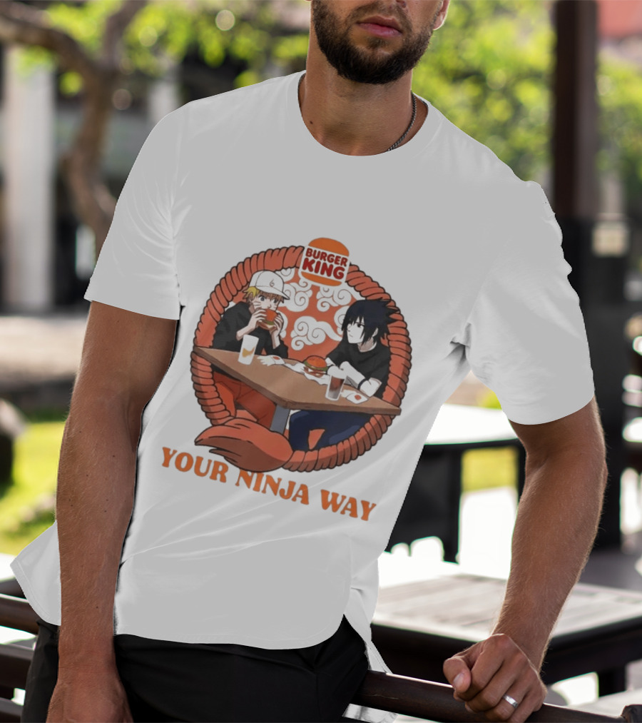 Burger King Naruto Sasuke Dining Your Ninja Way T-Shirt