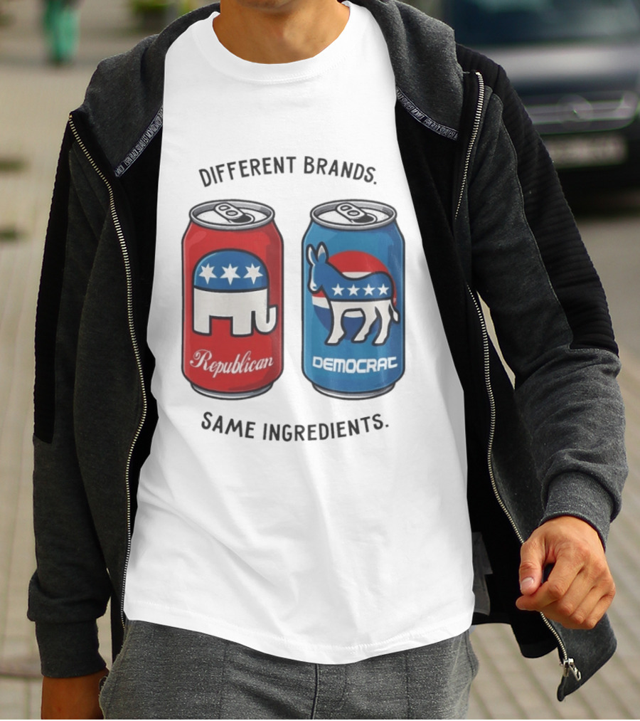 Republican Democrat Different Brands Same Ingredients T-Shirt