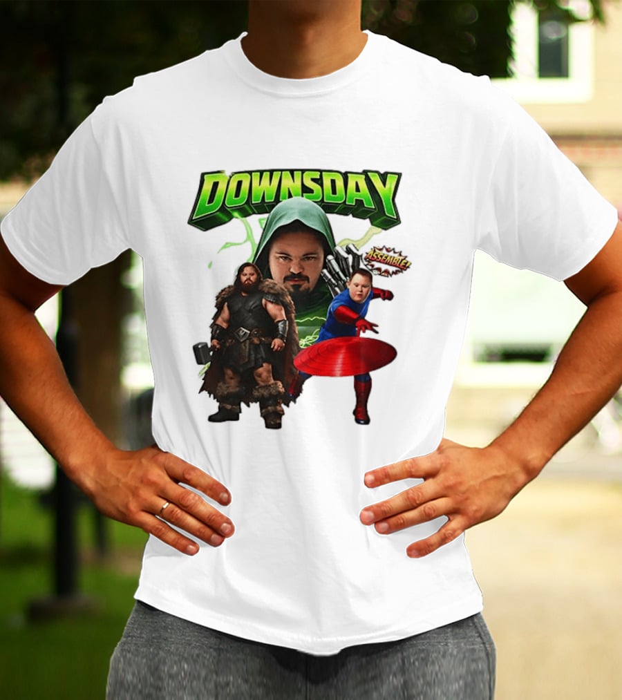 Donwsday Assemble Domesday X Down Syndrome Superhero T-Shirt
