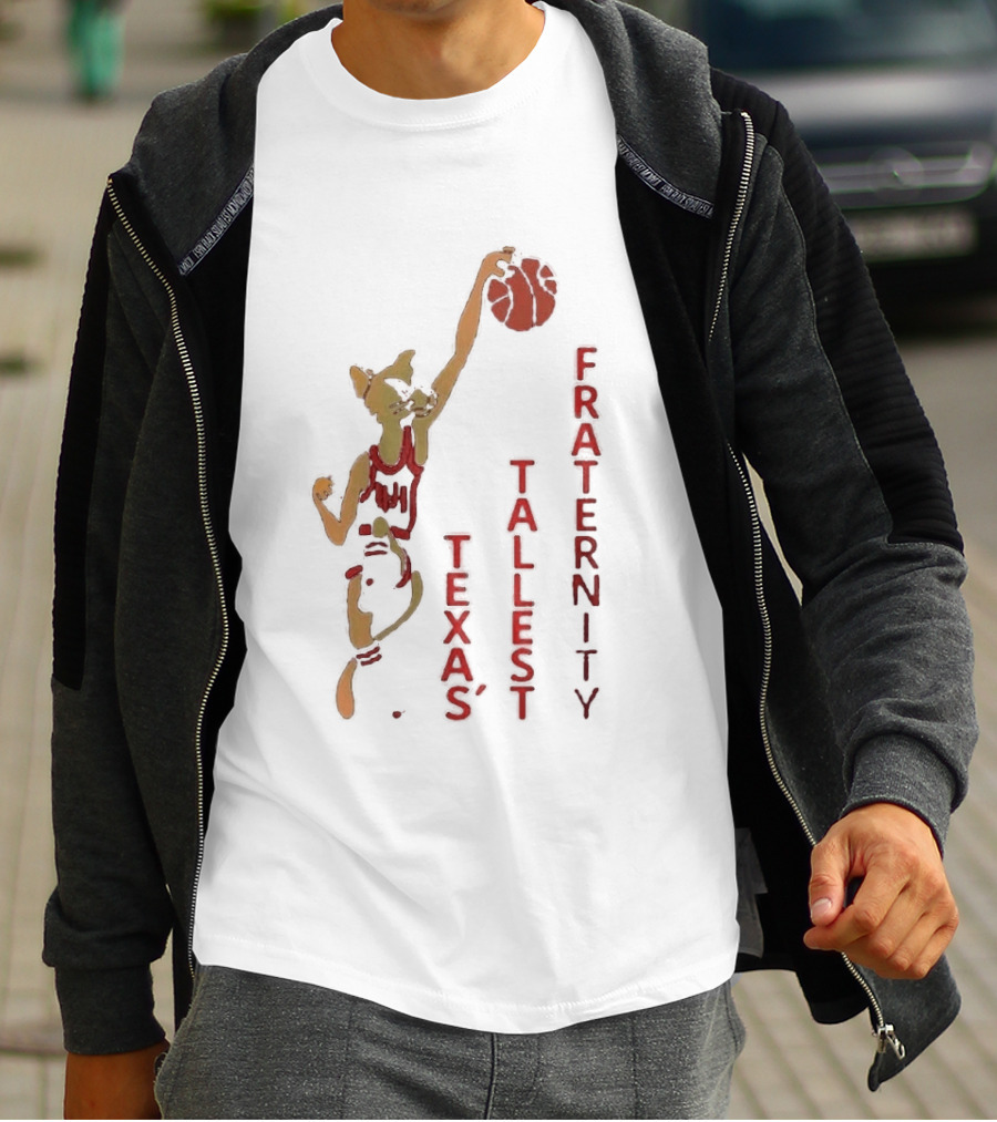 Houston Cougars Texas Tallest Fraternity Cat Dunking Phi Slama Jama T-Shirt