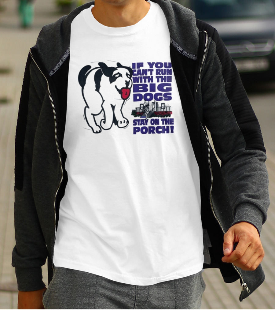 If You Can't Run With The Big Dogs Stay On The Porch Dog T-Shirt
