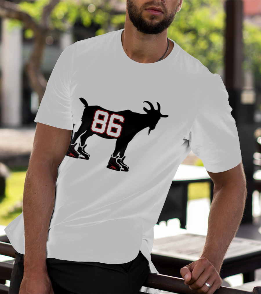 Jack Hughes GOAT 86 New Jersey Devils Tribute With Hockey Skates T-Shirt