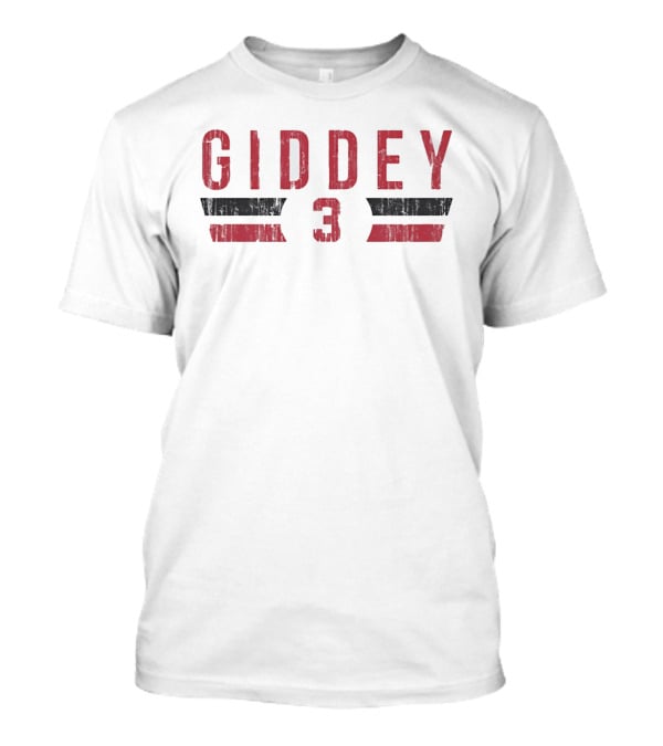 Giddey 3 Chicago Bulls Font Number And Name T-Shirt