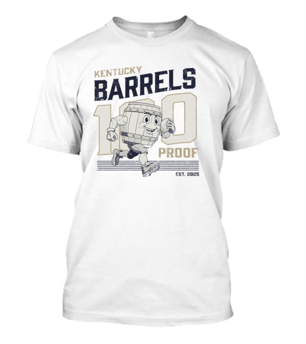 Kentucky Barrels 100 Proof Football Est 2025 T-Shirt