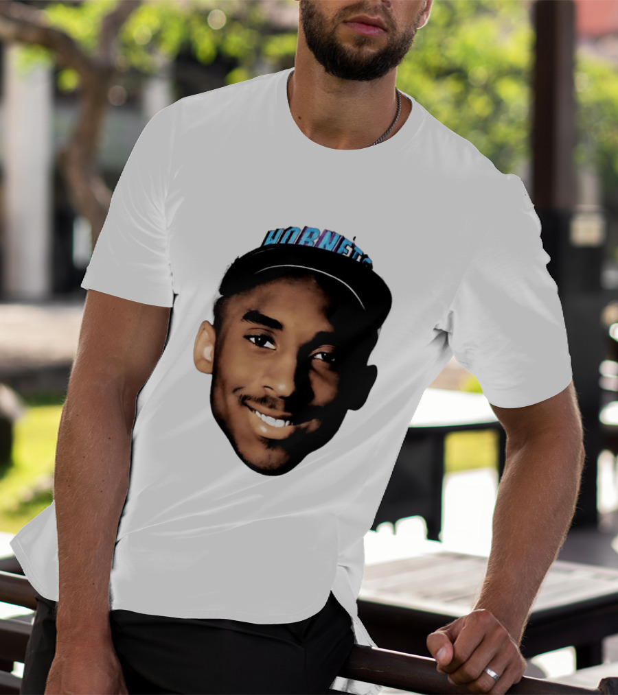 Kobe Bryant Draft Day Hornets Cap Big Face T-Shirt