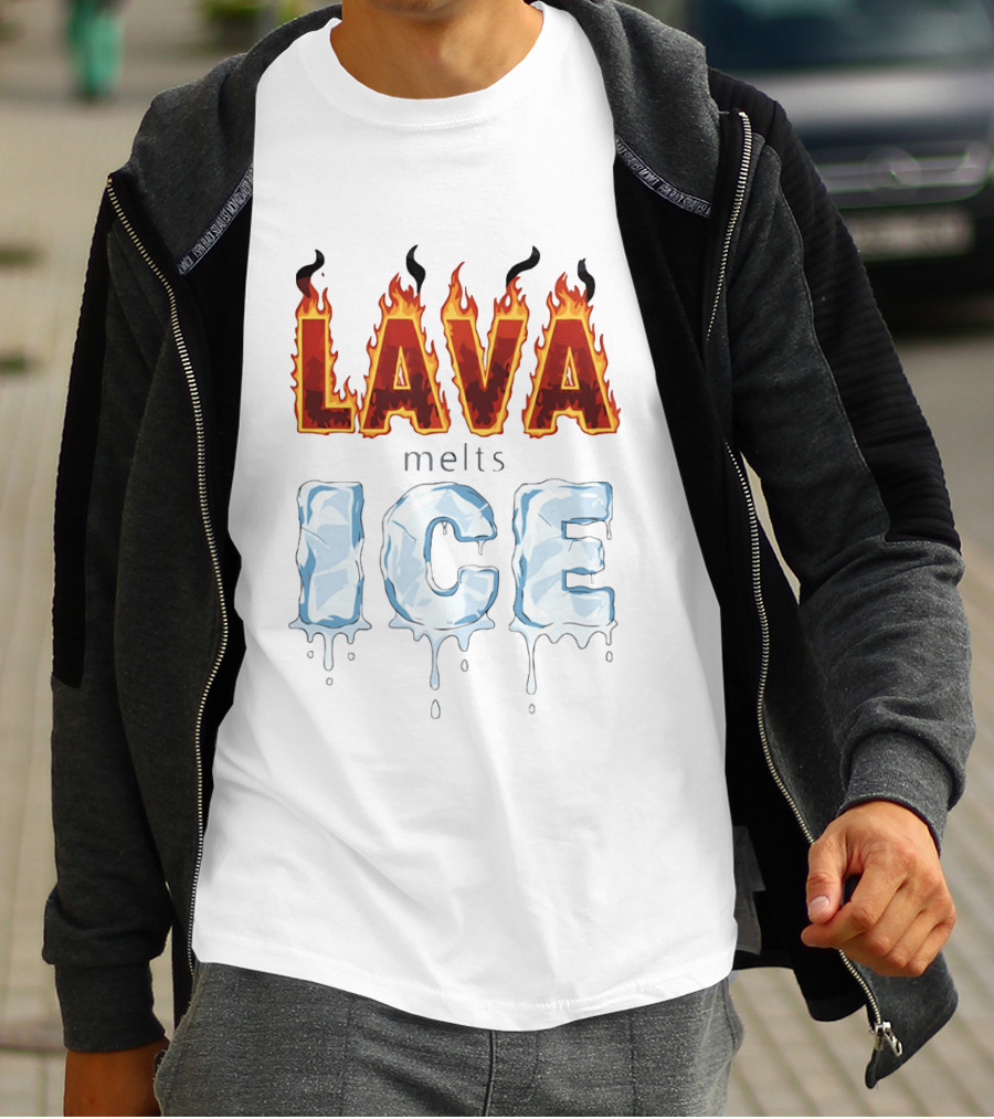 Lava Melts Ice 2026 Flame And Ice T-Shirt