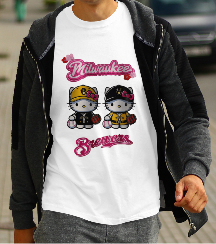 Milwaukee Brewers Hello Kitty Baseball Collaboration 2026 T-Shirt