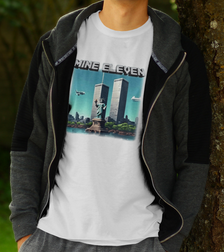 Mine Eleven Statue Of Liberty World Trade Center New York City T-Shirt