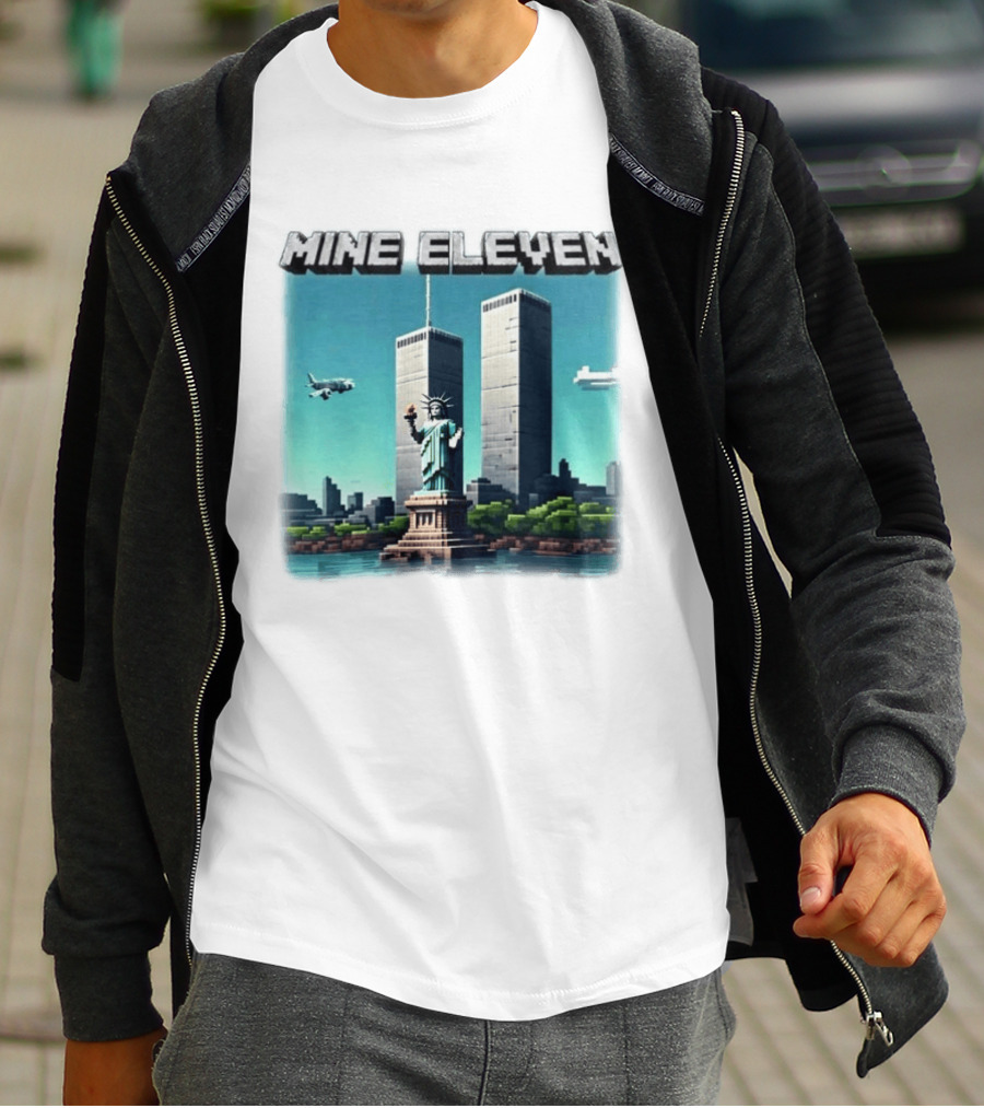 Mine Eleven Statue Of Liberty World Trade Center New York City T-Shirt