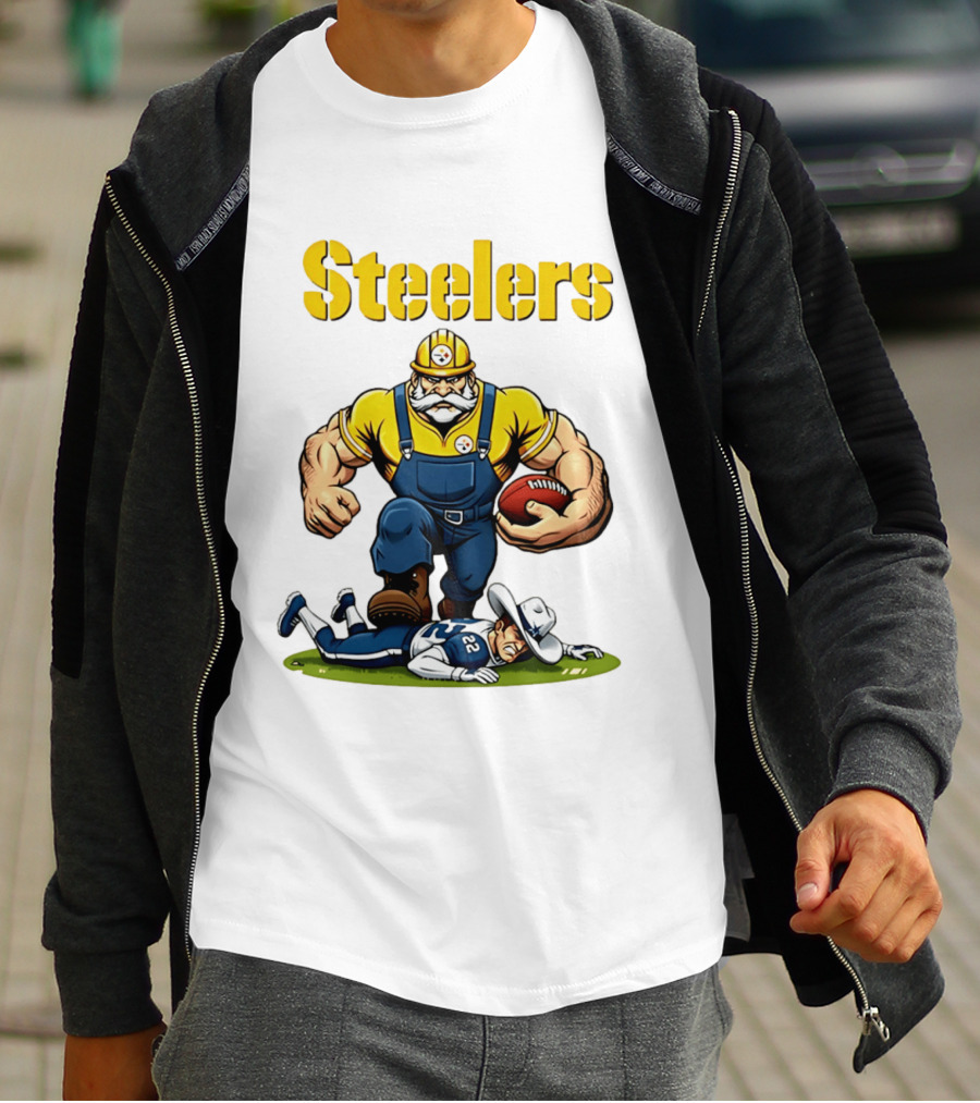 Pittsburgh Steelers Vs Dallas Cowboys Rivalries Football Cartoon T-Shirt
