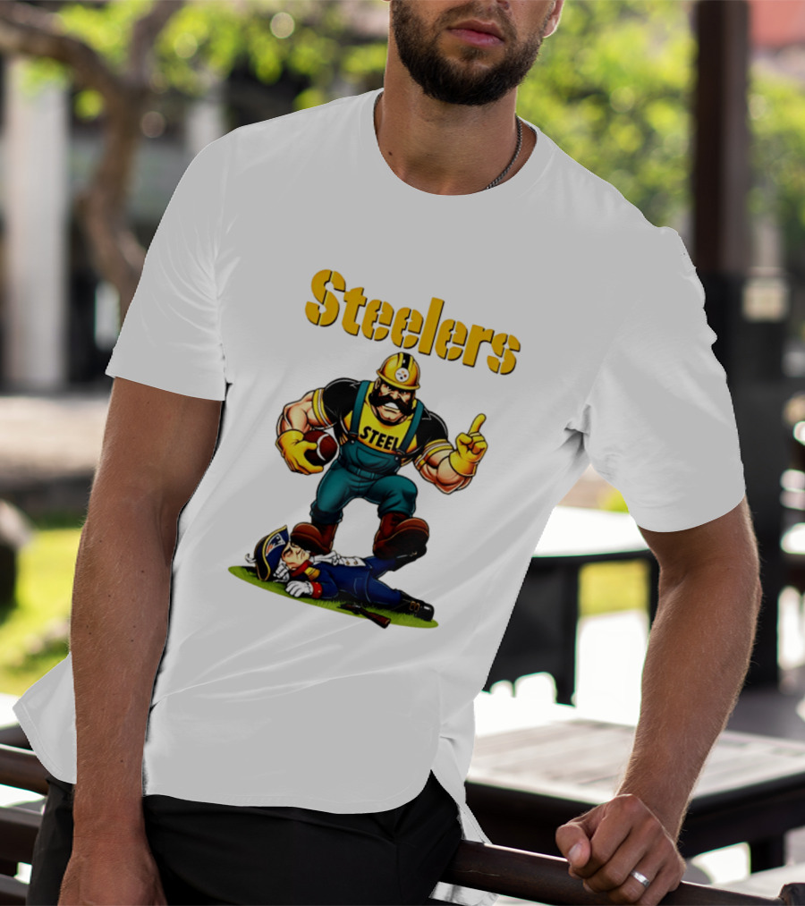 Pittsburgh Steelers Steelworker Triumphs Over New England Patriots Rivalry T-Shirt