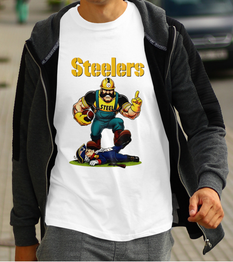 Pittsburgh Steelers Steelworker Triumphs Over New England Patriots Rivalry T-Shirt